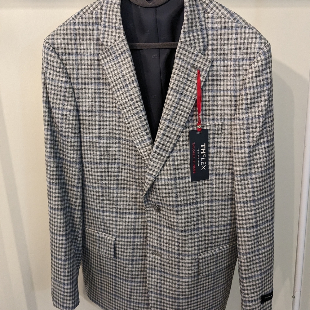 Tommy Hilfiger Blazer, 40S, Light grey/blue